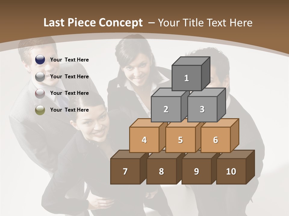 Together High Businesswoman PowerPoint Template