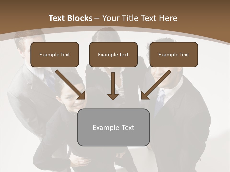 Together High Businesswoman PowerPoint Template