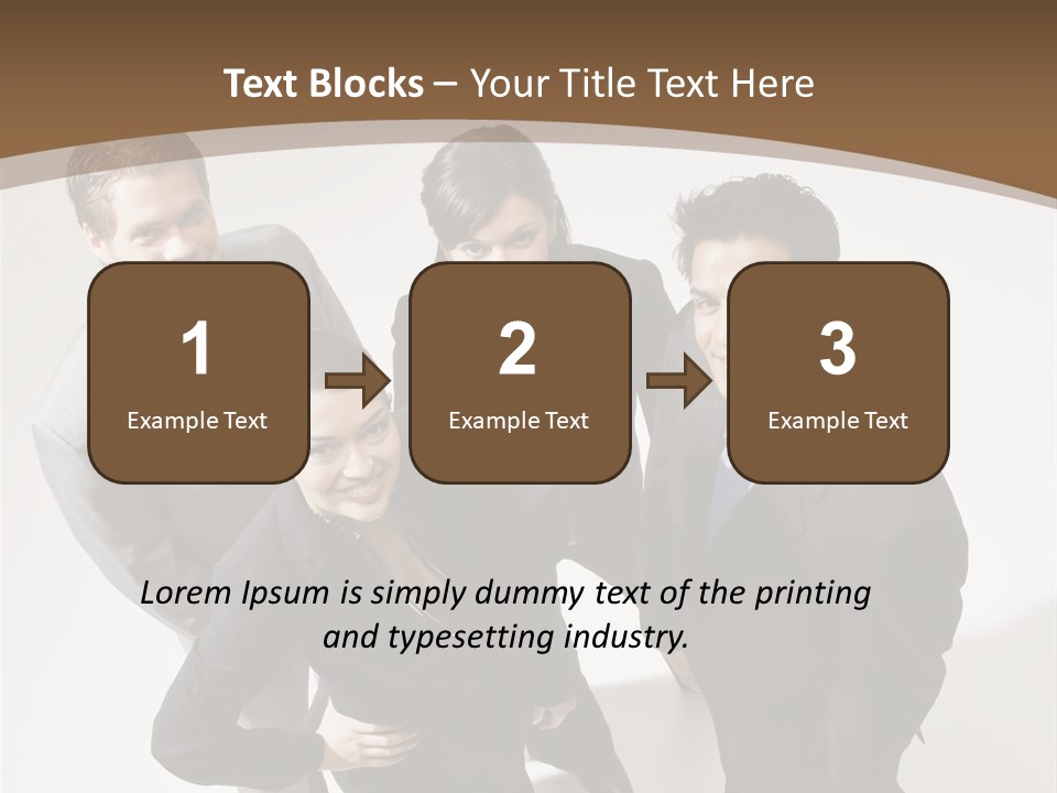 Together High Businesswoman PowerPoint Template