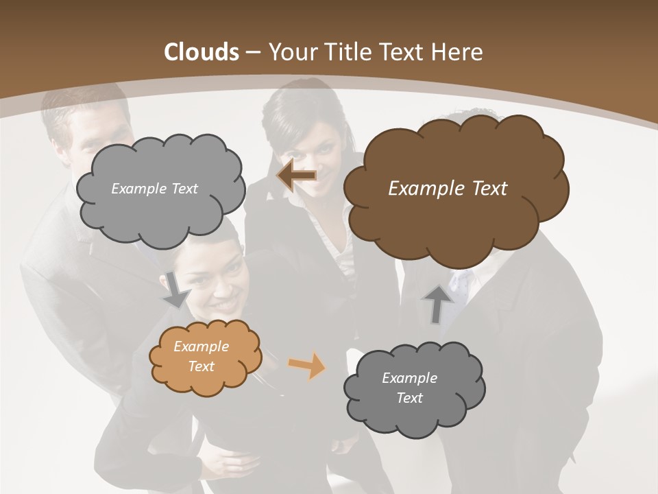 Together High Businesswoman PowerPoint Template