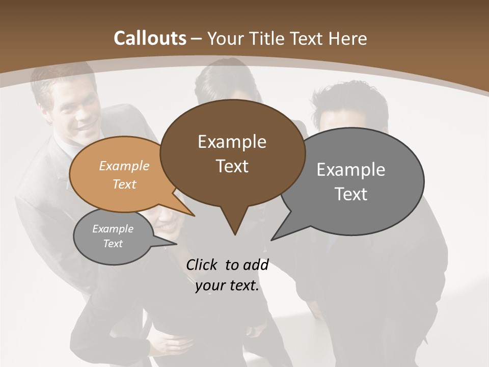 Together High Businesswoman PowerPoint Template