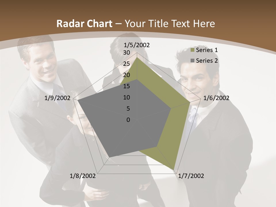 Together High Businesswoman PowerPoint Template