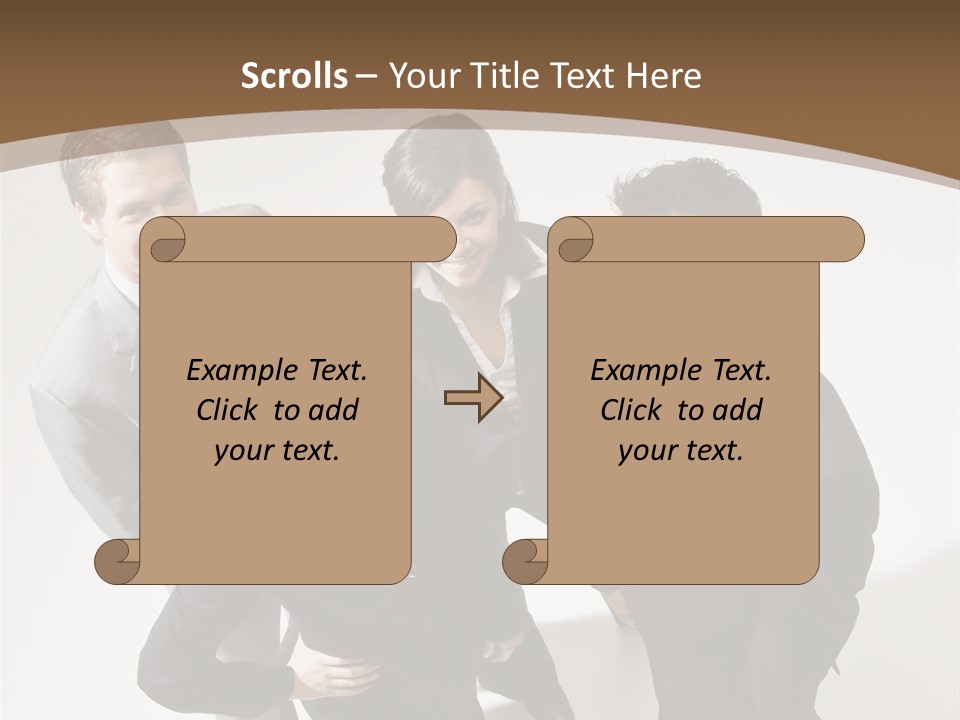 Together High Businesswoman PowerPoint Template