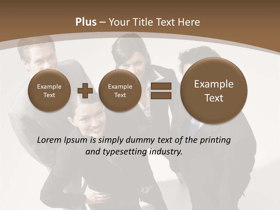 Together High Businesswoman PowerPoint Template