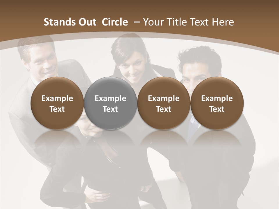 Together High Businesswoman PowerPoint Template