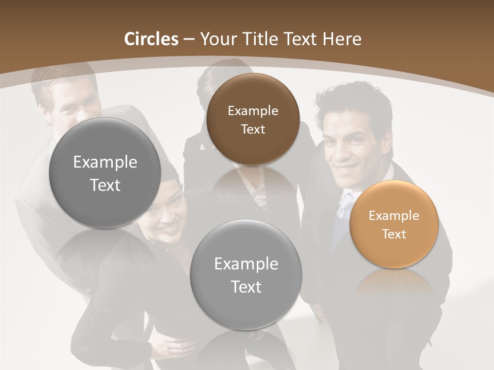 Together High Businesswoman PowerPoint Template