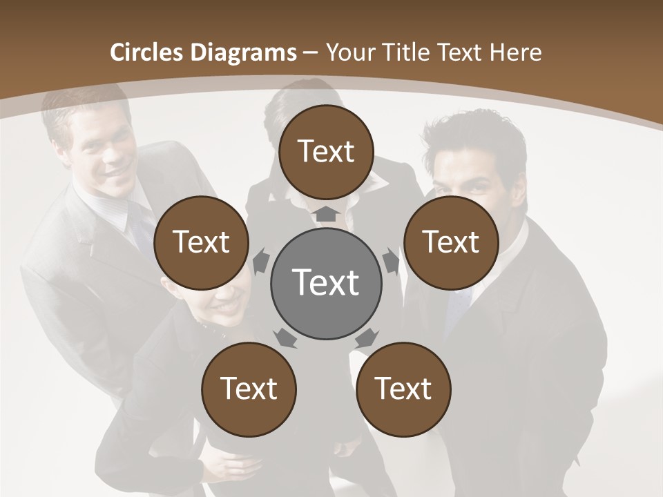 Together High Businesswoman PowerPoint Template