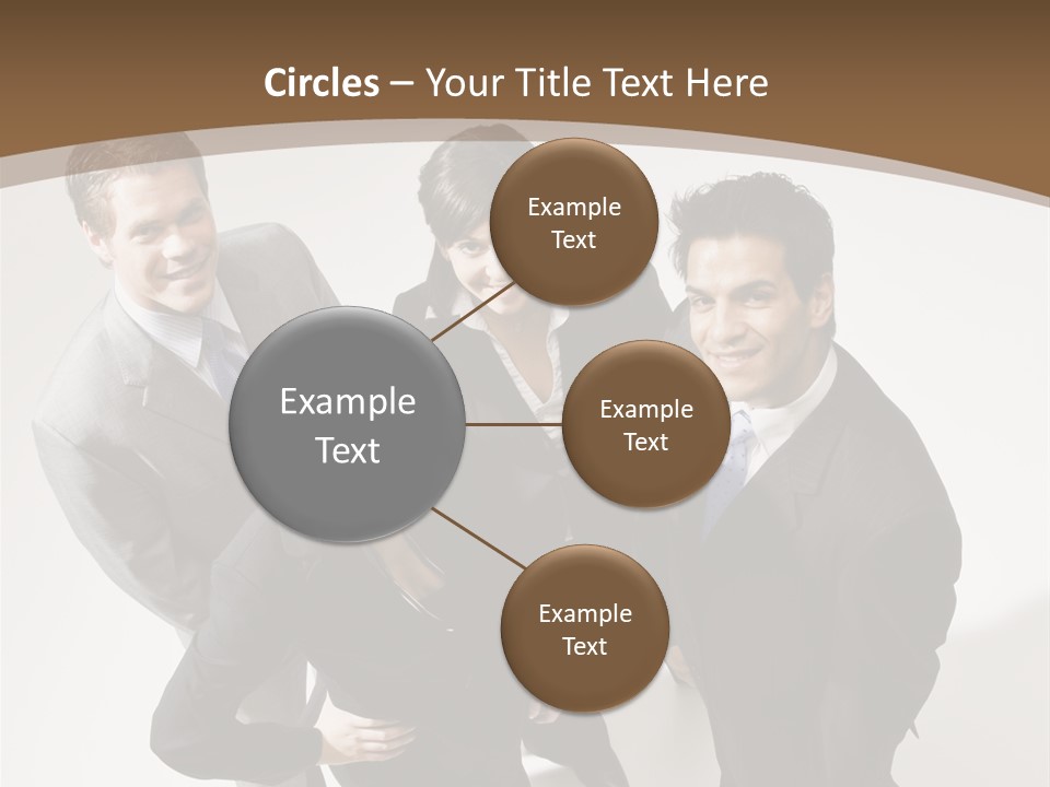 Together High Businesswoman PowerPoint Template