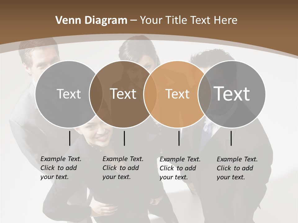 Together High Businesswoman PowerPoint Template