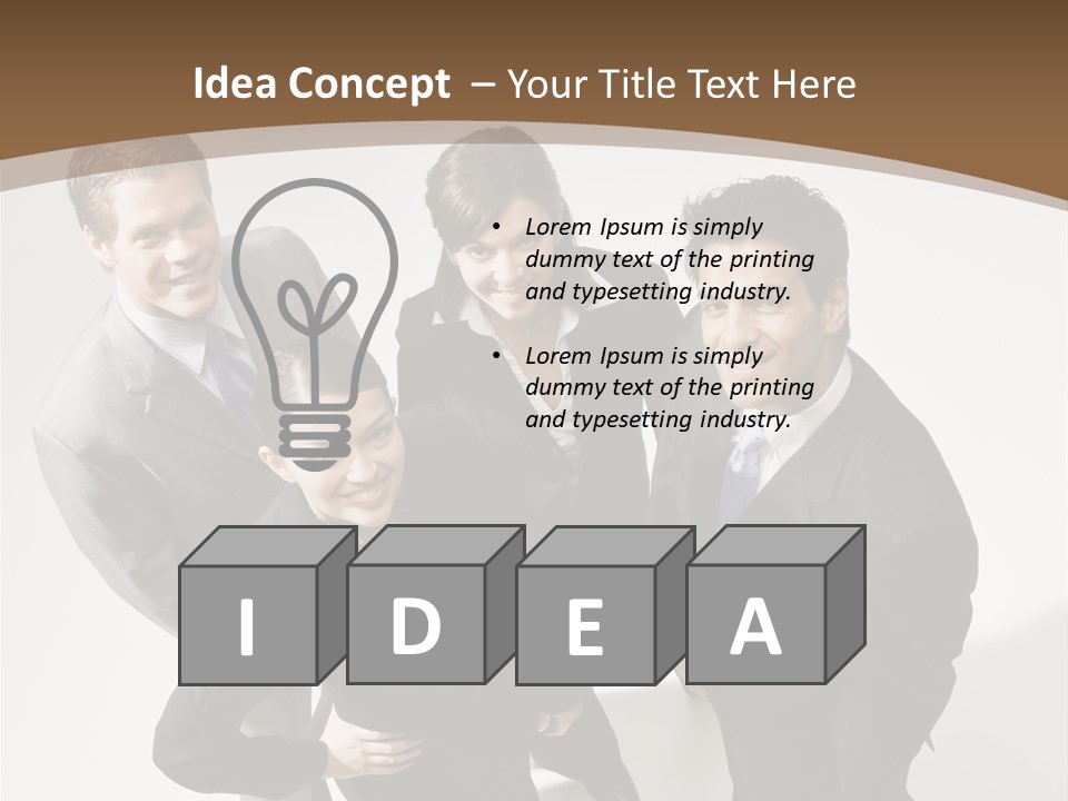 Together High Businesswoman PowerPoint Template