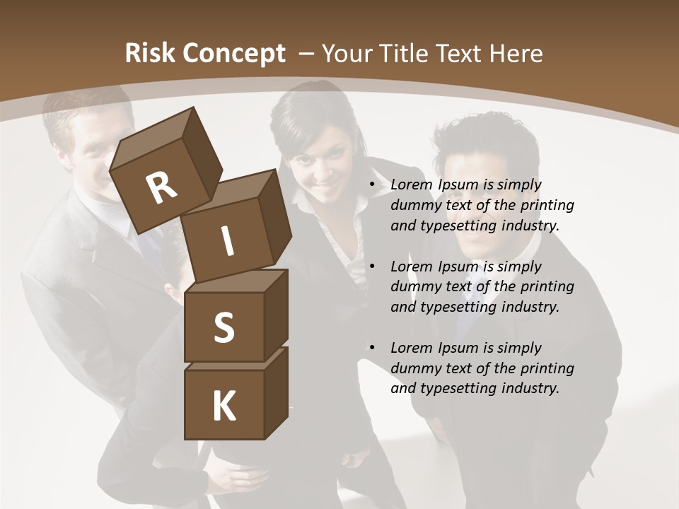 Together High Businesswoman PowerPoint Template