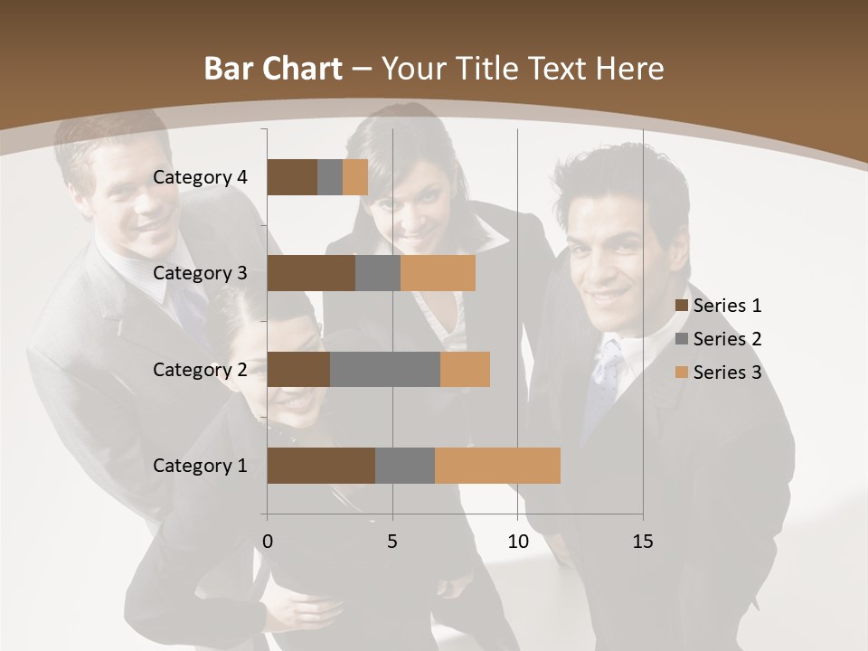 Together High Businesswoman PowerPoint Template