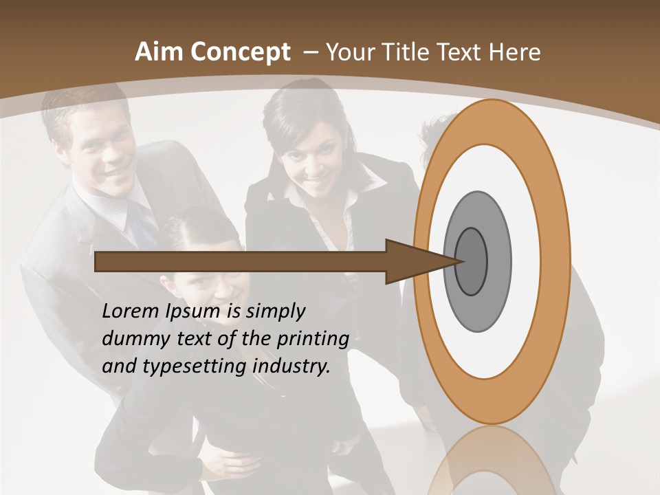 Together High Businesswoman PowerPoint Template