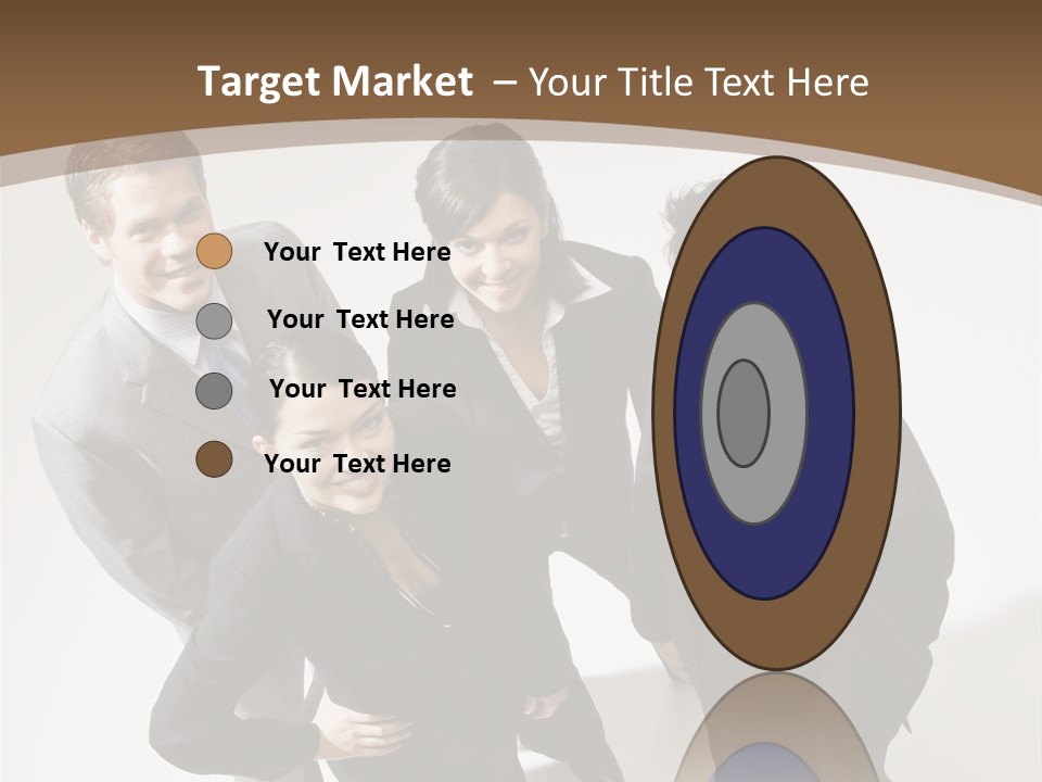 Together High Businesswoman PowerPoint Template