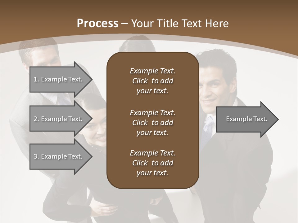 Together High Businesswoman PowerPoint Template