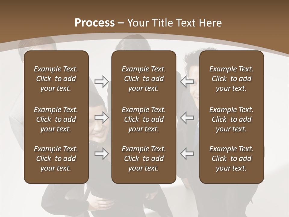 Together High Businesswoman PowerPoint Template