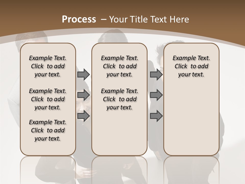 Together High Businesswoman PowerPoint Template