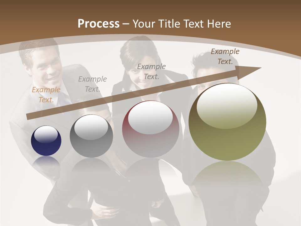 Together High Businesswoman PowerPoint Template