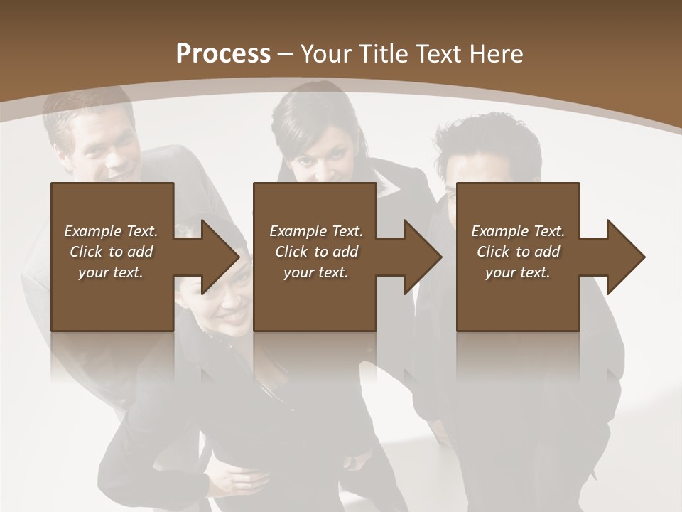 Together High Businesswoman PowerPoint Template