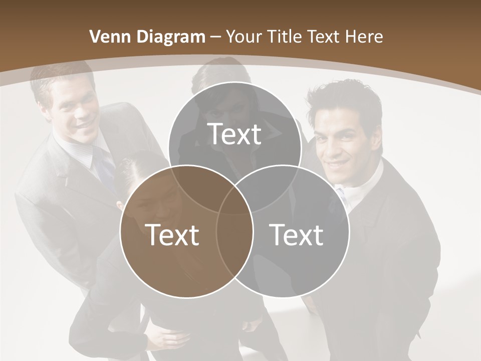 Together High Businesswoman PowerPoint Template