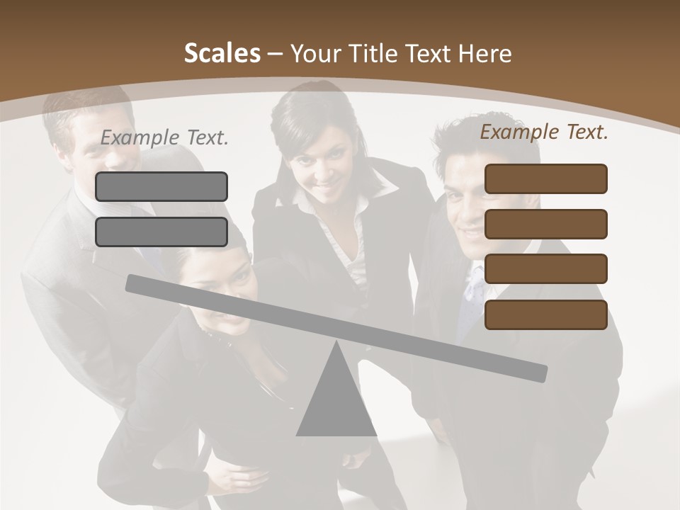 Together High Businesswoman PowerPoint Template