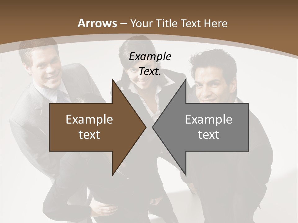 Together High Businesswoman PowerPoint Template