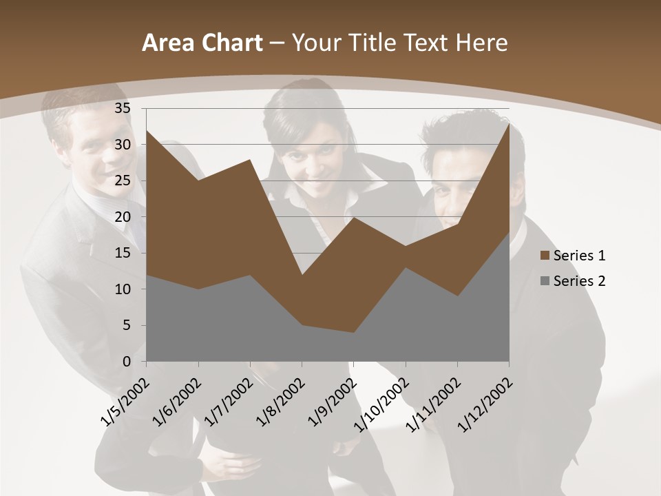 Together High Businesswoman PowerPoint Template