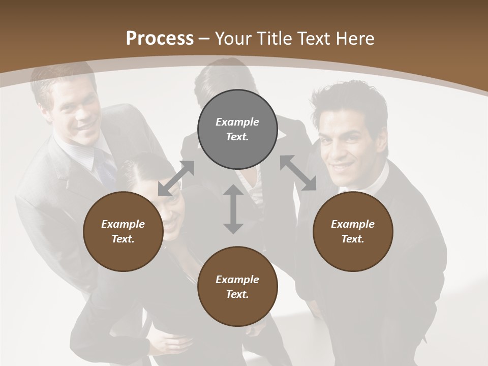 Together High Businesswoman PowerPoint Template