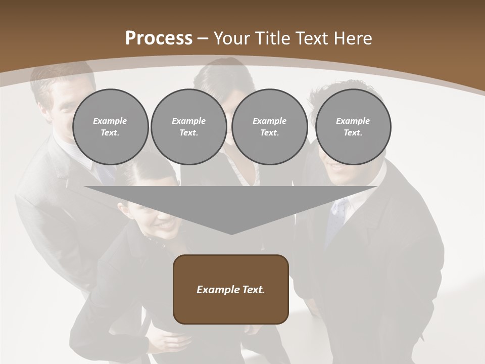 Together High Businesswoman PowerPoint Template