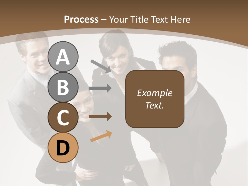 Together High Businesswoman PowerPoint Template