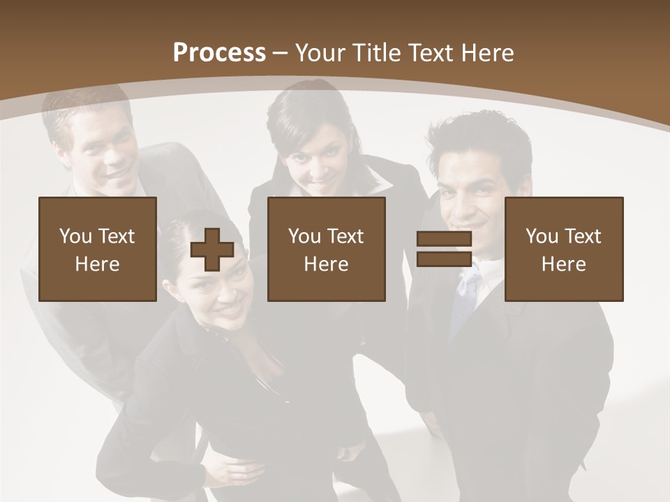 Together High Businesswoman PowerPoint Template
