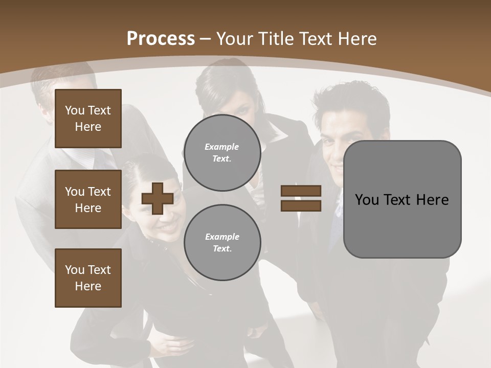 Together High Businesswoman PowerPoint Template