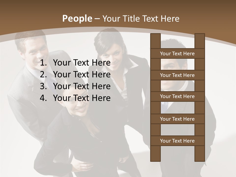Together High Businesswoman PowerPoint Template