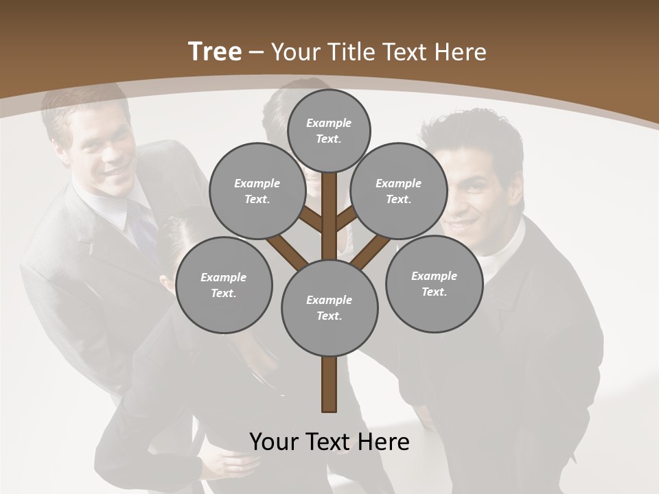 Together High Businesswoman PowerPoint Template