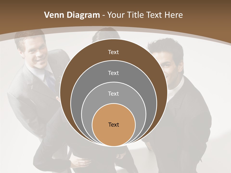 Together High Businesswoman PowerPoint Template