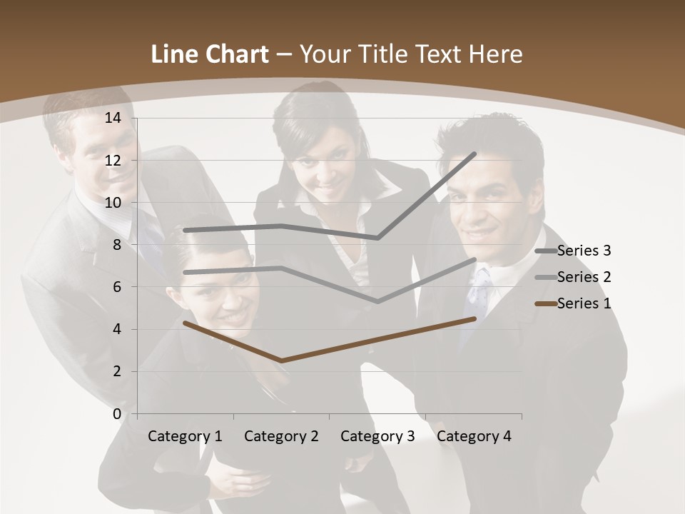 Together High Businesswoman PowerPoint Template
