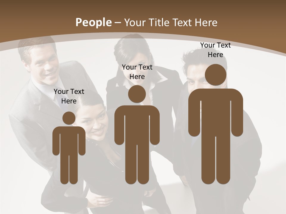 Together High Businesswoman PowerPoint Template