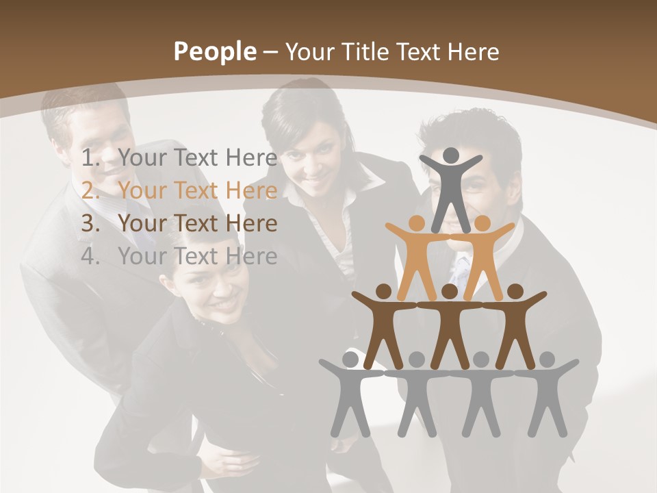 Together High Businesswoman PowerPoint Template