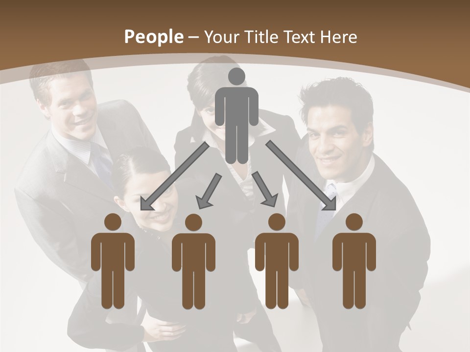 Together High Businesswoman PowerPoint Template