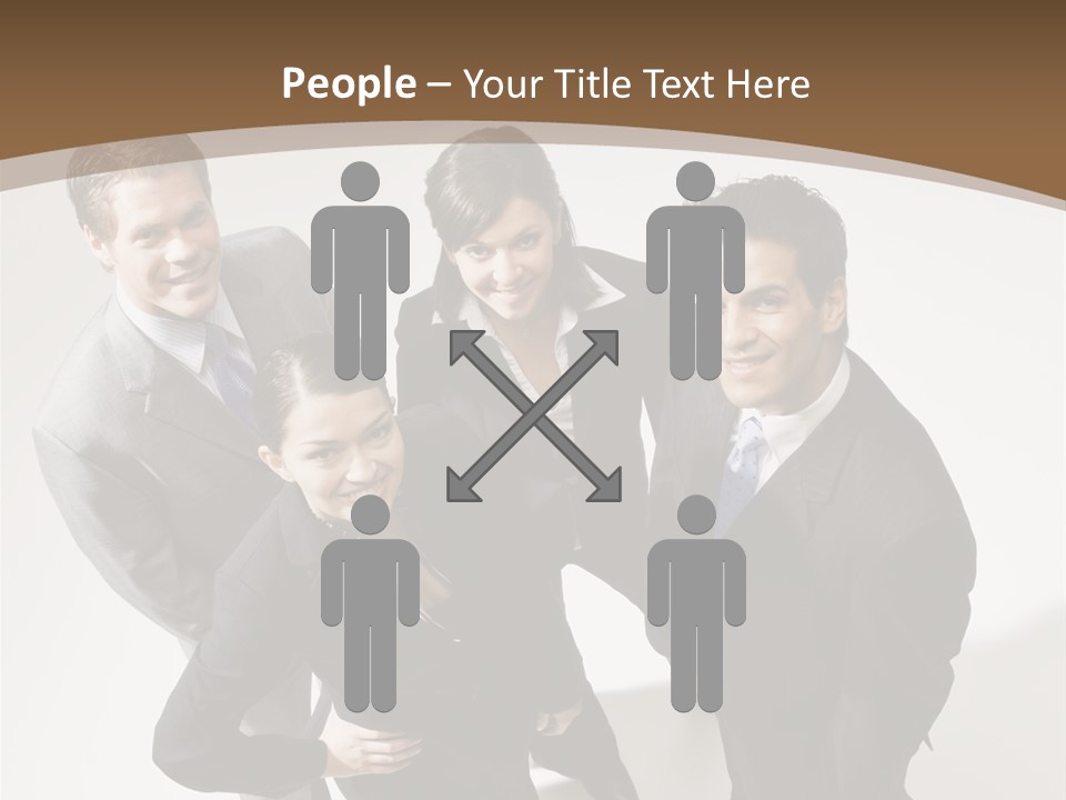 Together High Businesswoman PowerPoint Template