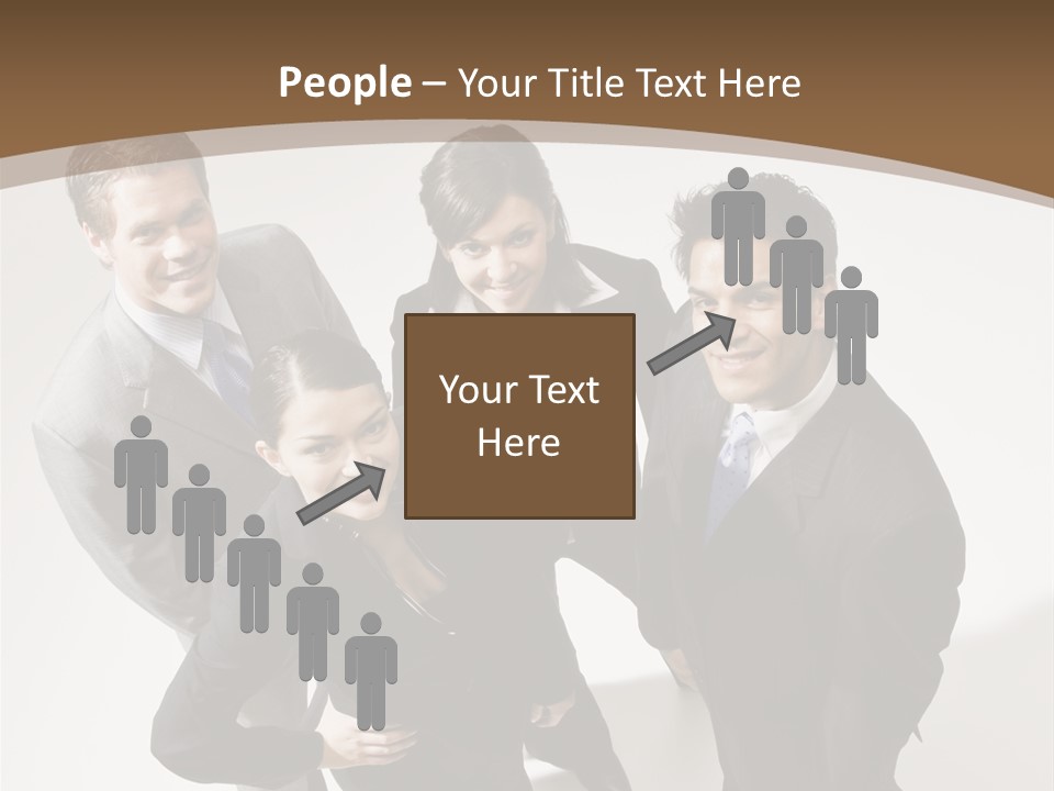 Together High Businesswoman PowerPoint Template