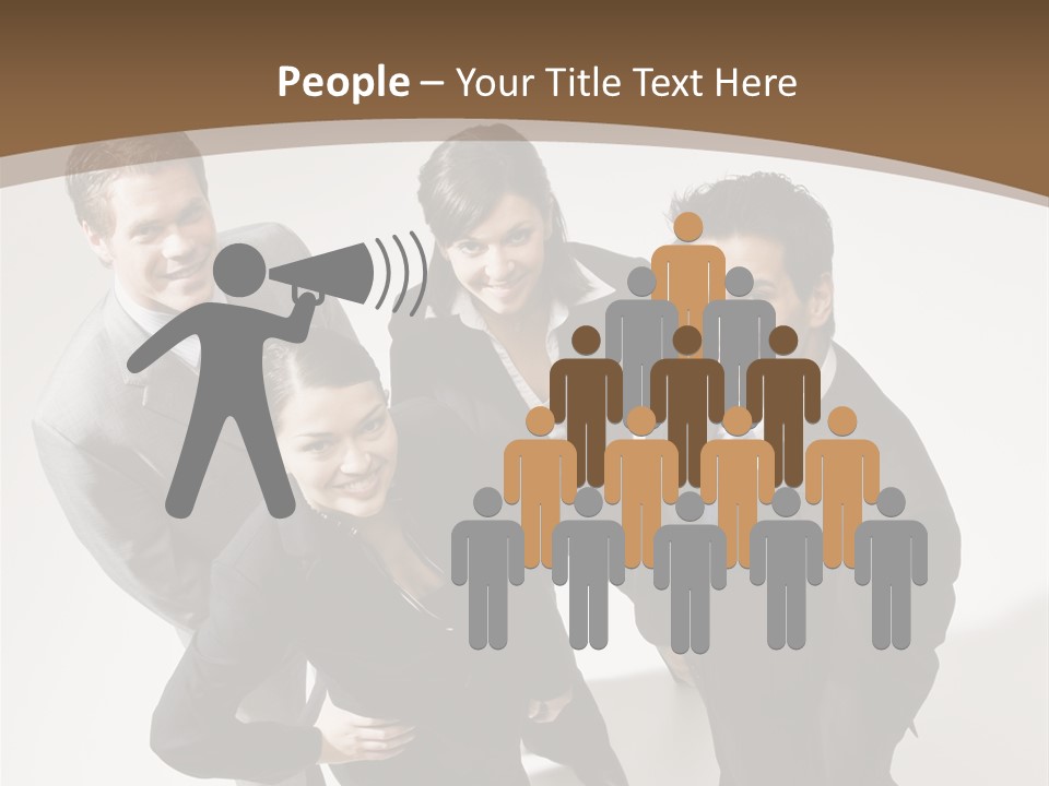 Together High Businesswoman PowerPoint Template