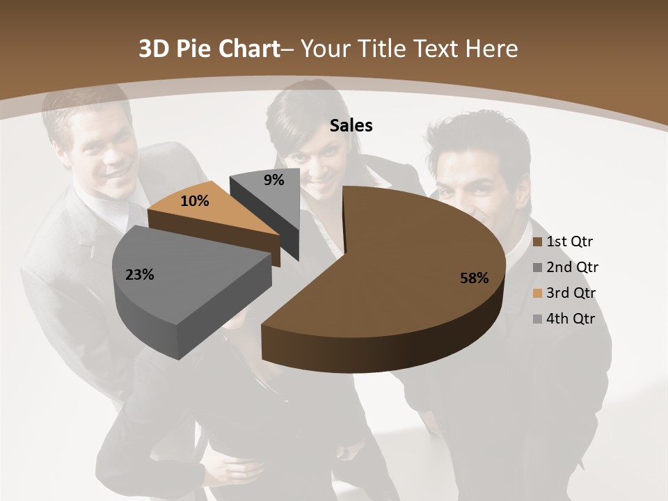 Together High Businesswoman PowerPoint Template