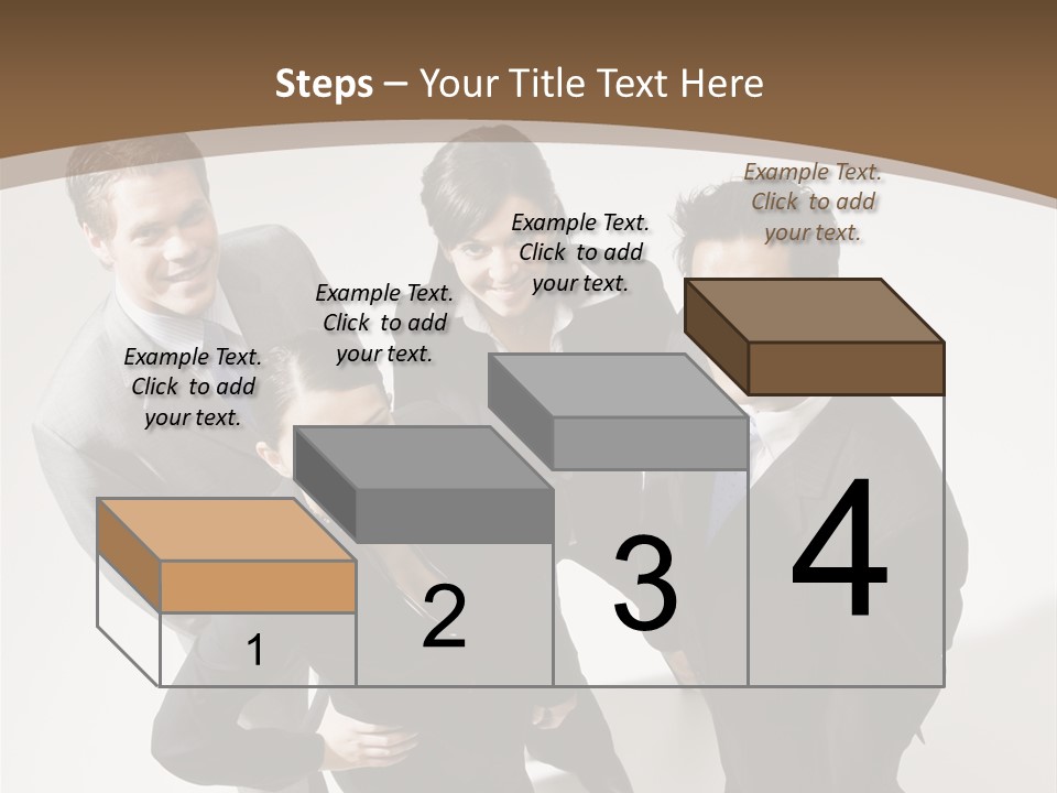 Together High Businesswoman PowerPoint Template