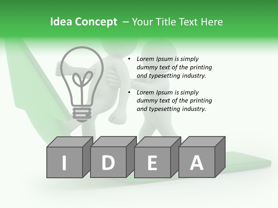 Man Target Idea PowerPoint Template