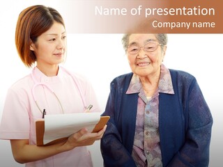 Model Senior Caregiver PowerPoint Template