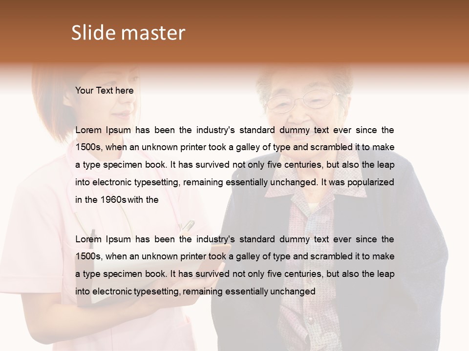 Model Senior Caregiver PowerPoint Template