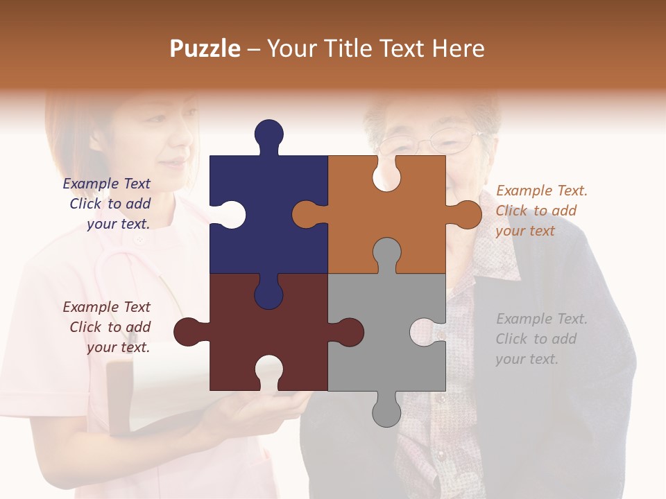 Model Senior Caregiver PowerPoint Template