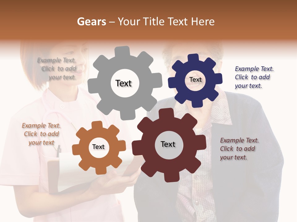 Model Senior Caregiver PowerPoint Template