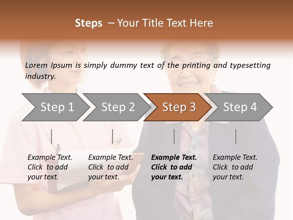 Model Senior Caregiver PowerPoint Template